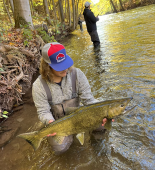 Catch of the day: Salmon! Only in New York!